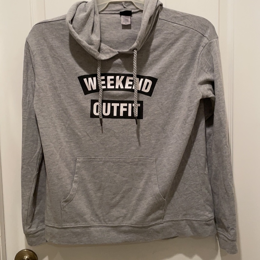 Champion Gray SZ S Kangaroo Pocket Weekend Hoodie - Picture 11 of 12